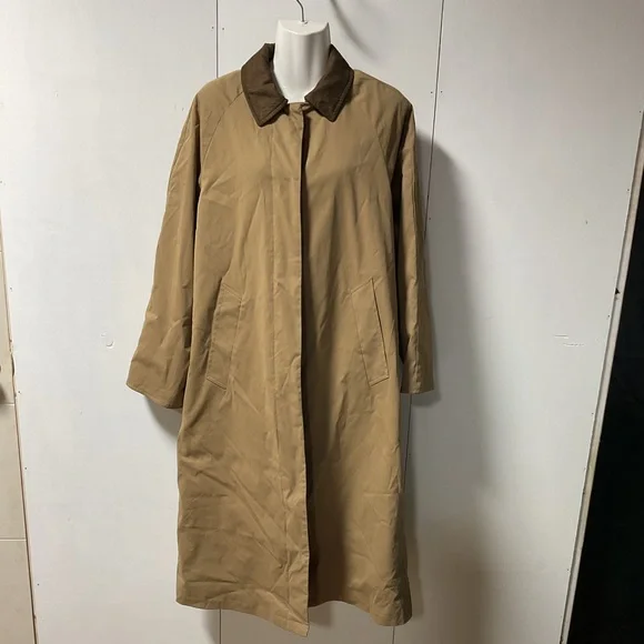 Only Tan Trench Coat with Brown Collar - Picture 1 of 13